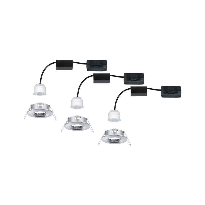 Paulmann 94303 - SET 3xLED/4W IP44 Bathroom recessed light COIN 230V