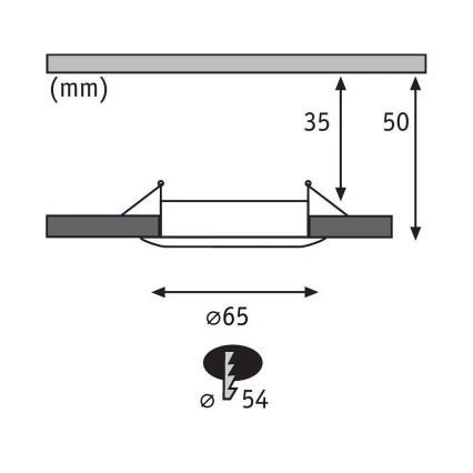 Paulmann 94304 - LED/4W IP44 Bathroom recessed light COIN 230V