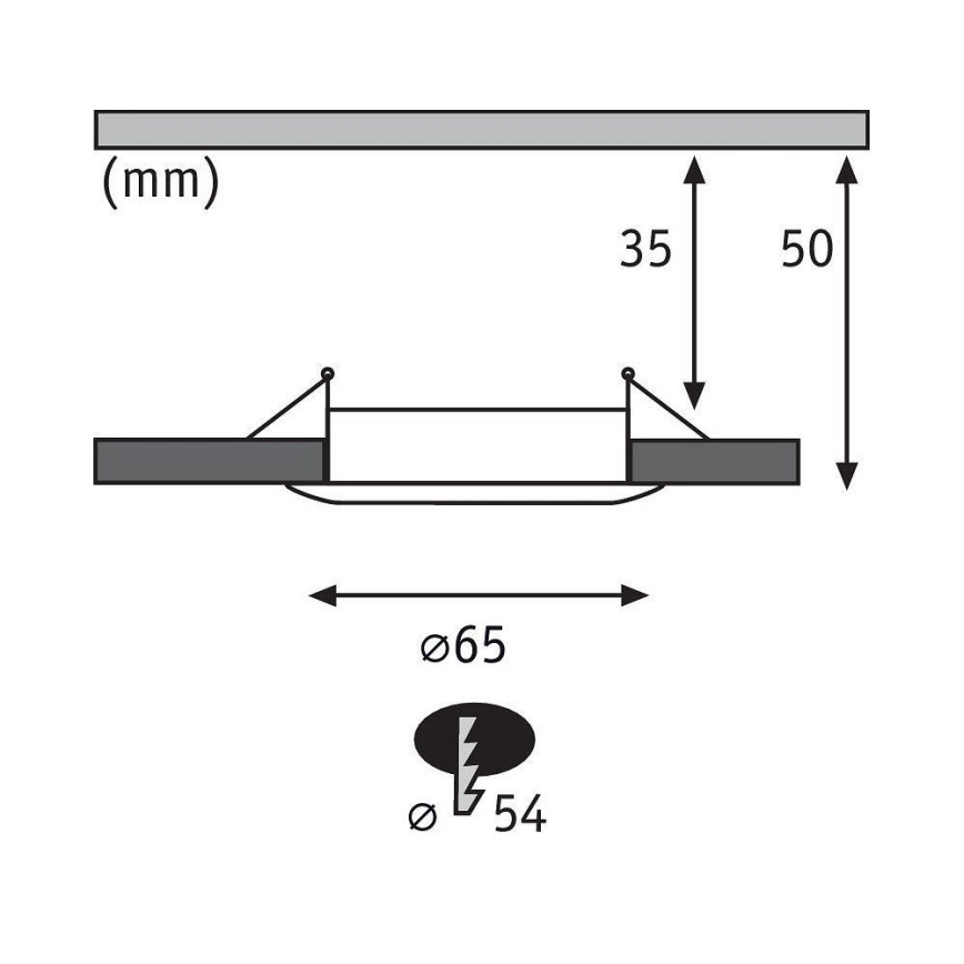 Paulmann 94304 - LED/4W IP44 Bathroom recessed light COIN 230V