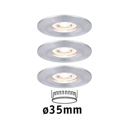 Paulmann 94305 - SET 3xLED/4W IP44 Bathroom recessed light NOVA 230V