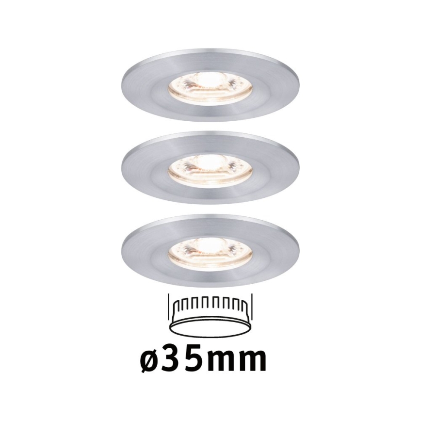 Paulmann 94305 - SET 3xLED/4W IP44 Bathroom recessed light NOVA 230V