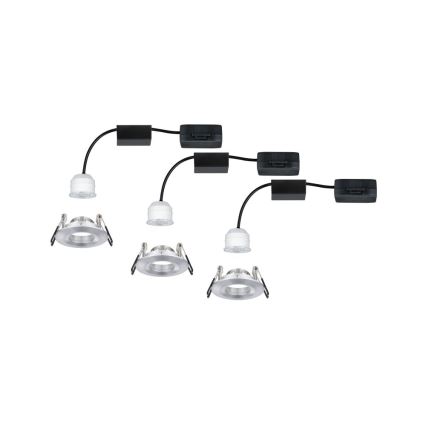 Paulmann 94305 - SET 3xLED/4W IP44 Bathroom recessed light NOVA 230V