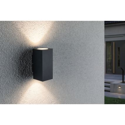 Paulmann 94328 - 2xLED/2,8W IP44 Outdoor wall light FLAME 230V anthracite
