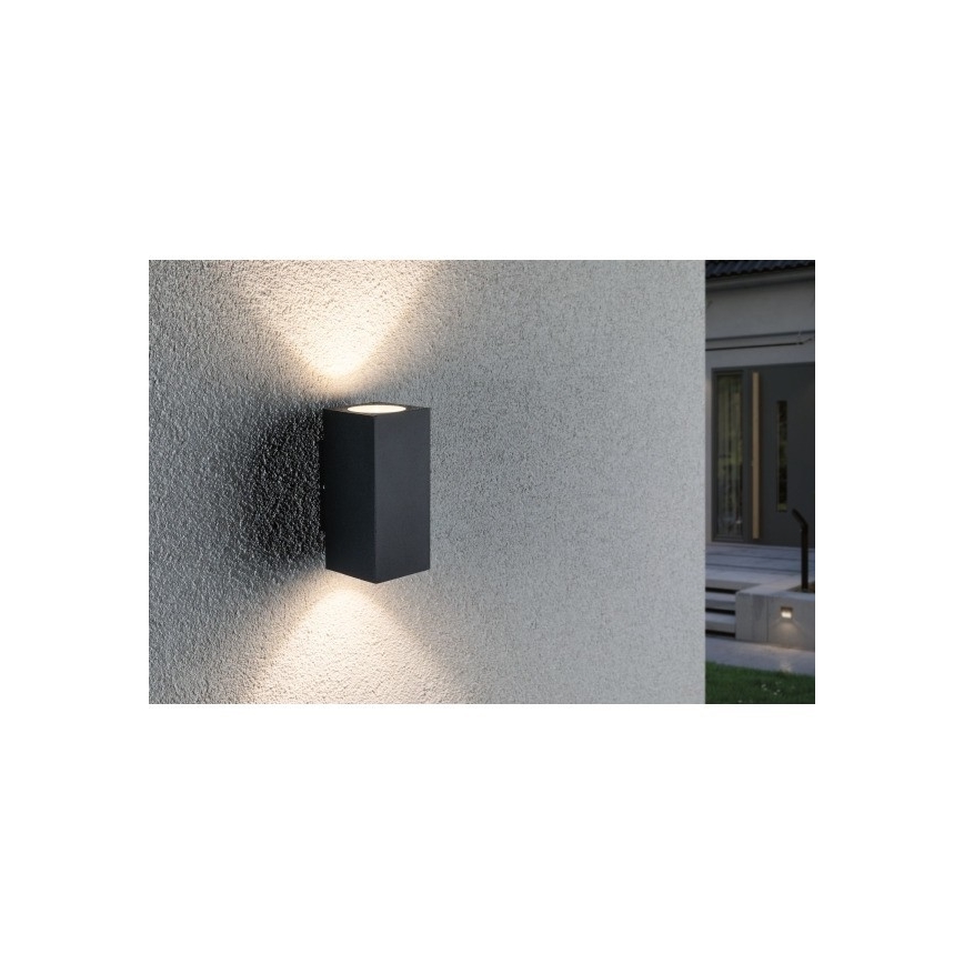 Paulmann 94328 - 2xLED/2,8W IP44 Outdoor wall light FLAME 230V anthracite