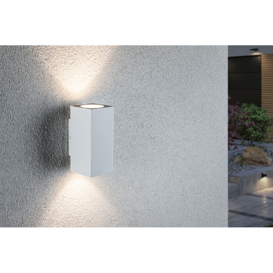 Paulmann 94330 - 2xLED/2,8W IP44 Outdoor wall light FLAME 230V white