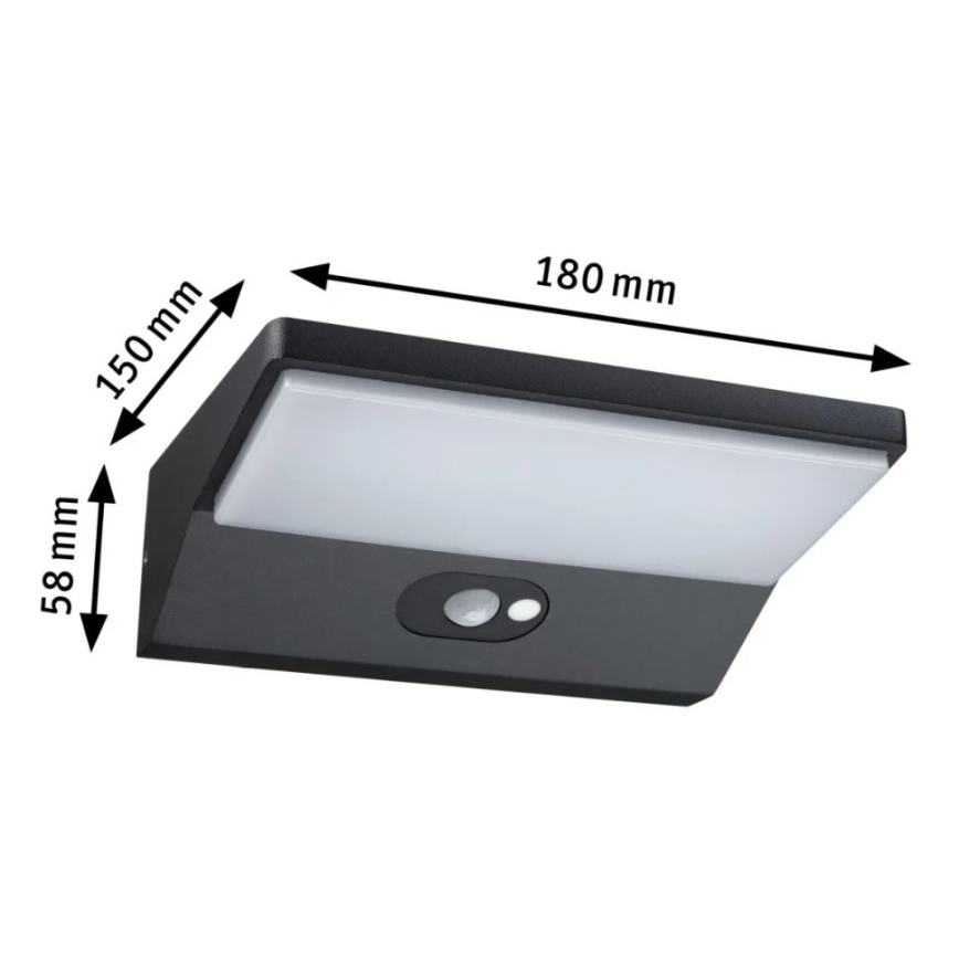 Paulmann 94333 - LED/7,4W IP44 Outdoor wall light with a sensor HOUSE 230V