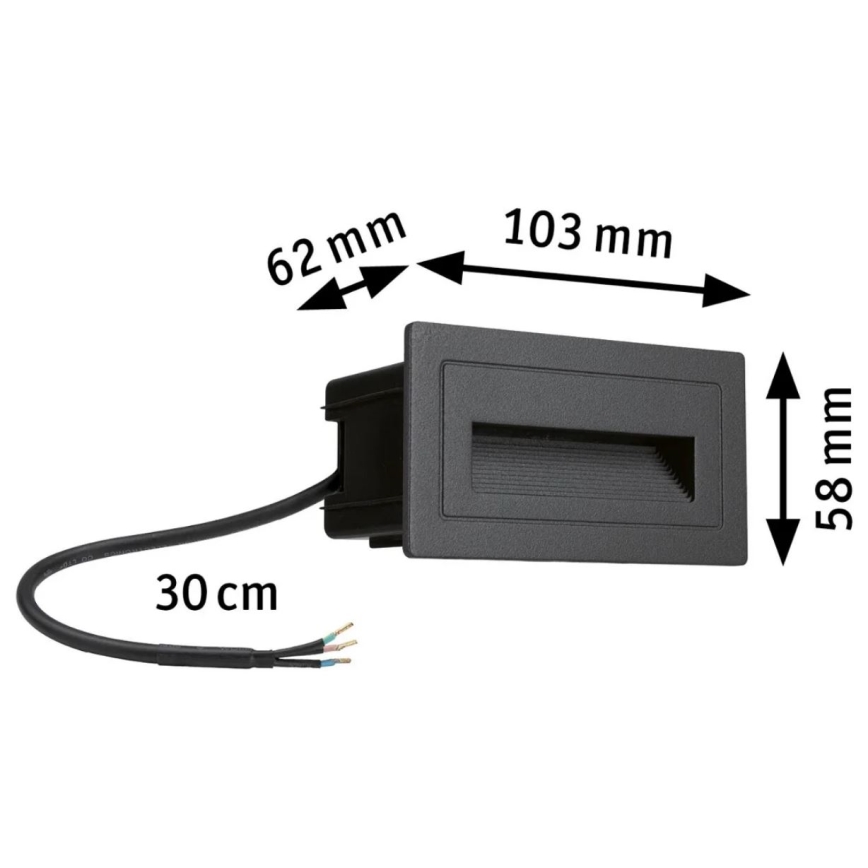 Paulmann 94383 - LED/4W IP44 Outdoor built-in light LONG 230V