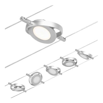 Paulmann 94414 - SET 5xLED/4,5W Spotlight for a string system ROUNDMAC 230V shiny chrome