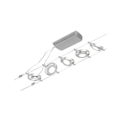 Paulmann 94414 - SET 5xLED/4,5W Spotlight for a string system ROUNDMAC 230V shiny chrome