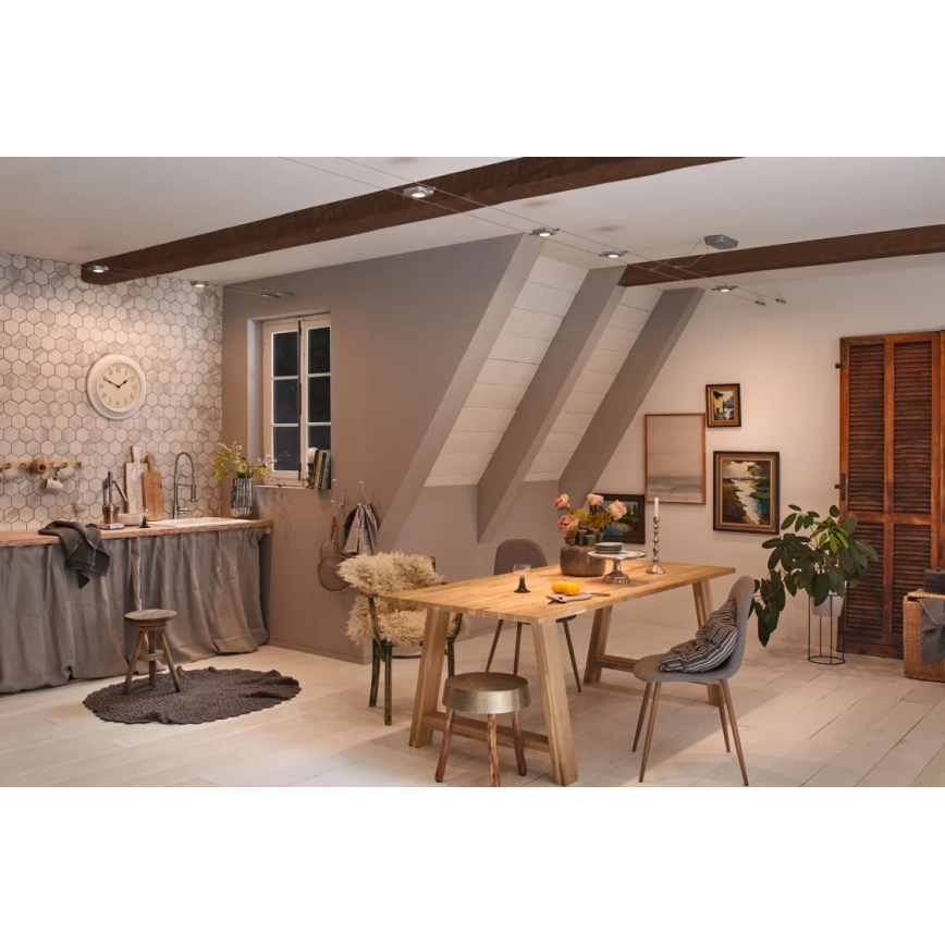 Paulmann 94420 - Set 5x LED/4.5W Complete MAC cable system 230V matte chrome