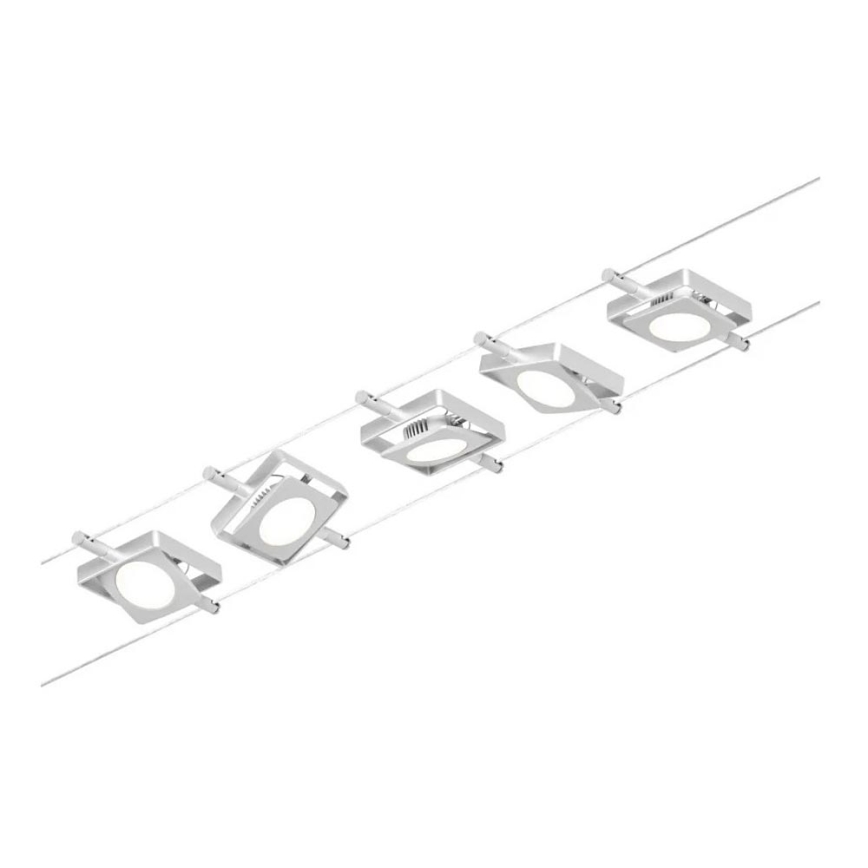 Paulmann 94420 - SET 5xLED/4,5W Spotlight for string system MAC 230V matte chrome