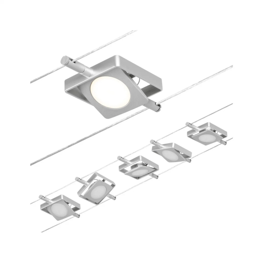 Paulmann 94420 - SET 5xLED/4,5W Spotlight for string system MAC 230V matte chrome