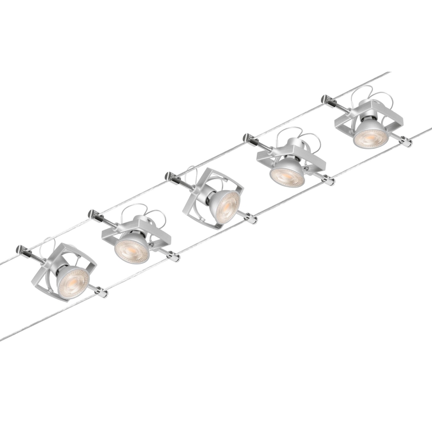 Paulmann 94430 - SET 5xGU5,3/10W Spotlight for string system MAC 230V matte chrome