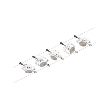 Paulmann 94432 - Complete MAC 230V Cable System with 5 x GU5.3/10W Bulbs, White