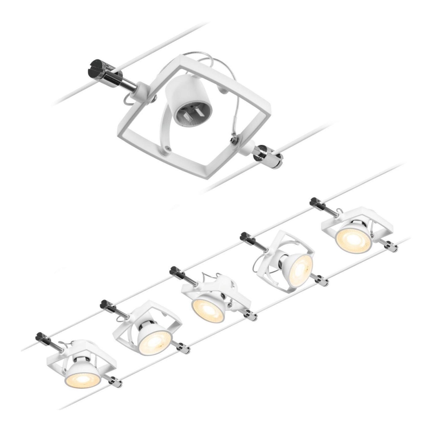 Paulmann 94432 - SET 5xGU5,3/10W Spotlight for string system MAC 230V white
