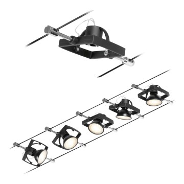 Paulmann 94434 - SET 5xGU5,3/10W Spotlight for a string system MAC 230V black