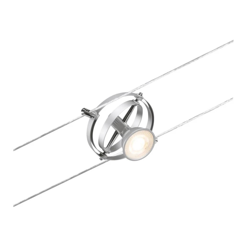 Paulmann 94437 - 1xGU5,3/10W Spotlight for string system CARDAN 12V matte chrome