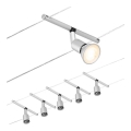 Paulmann 94442 - SET 5xGU5,3/10W Spotlight for string system SALT 230V matte chrome