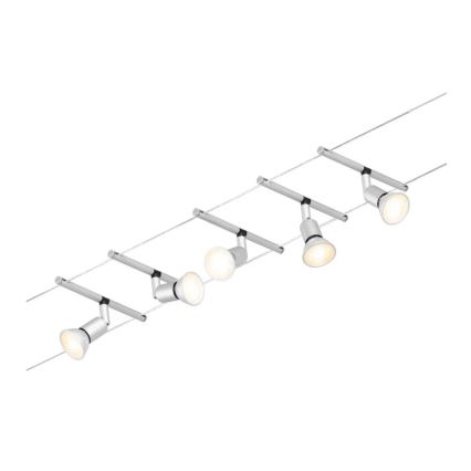 Paulmann 94442 - SET 5xGU5,3/10W Spotlight for string system SALT 230V matte chrome