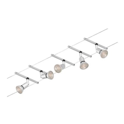 Paulmann 94442 - SET 5xGU5,3/10W Spotlight for string system SALT 230V matte chrome