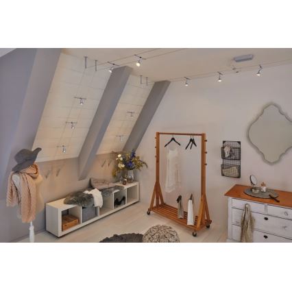 Paulmann 94442 - Set of 5 GU5.3/10W — Complete SALT cable system 230V, matte chrome