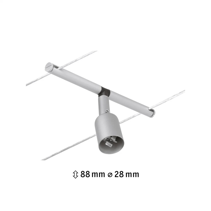 Paulmann 94443 - 1x GU5.3/10W Spotlight for SALT 12V Cable System, Matte Chrome
