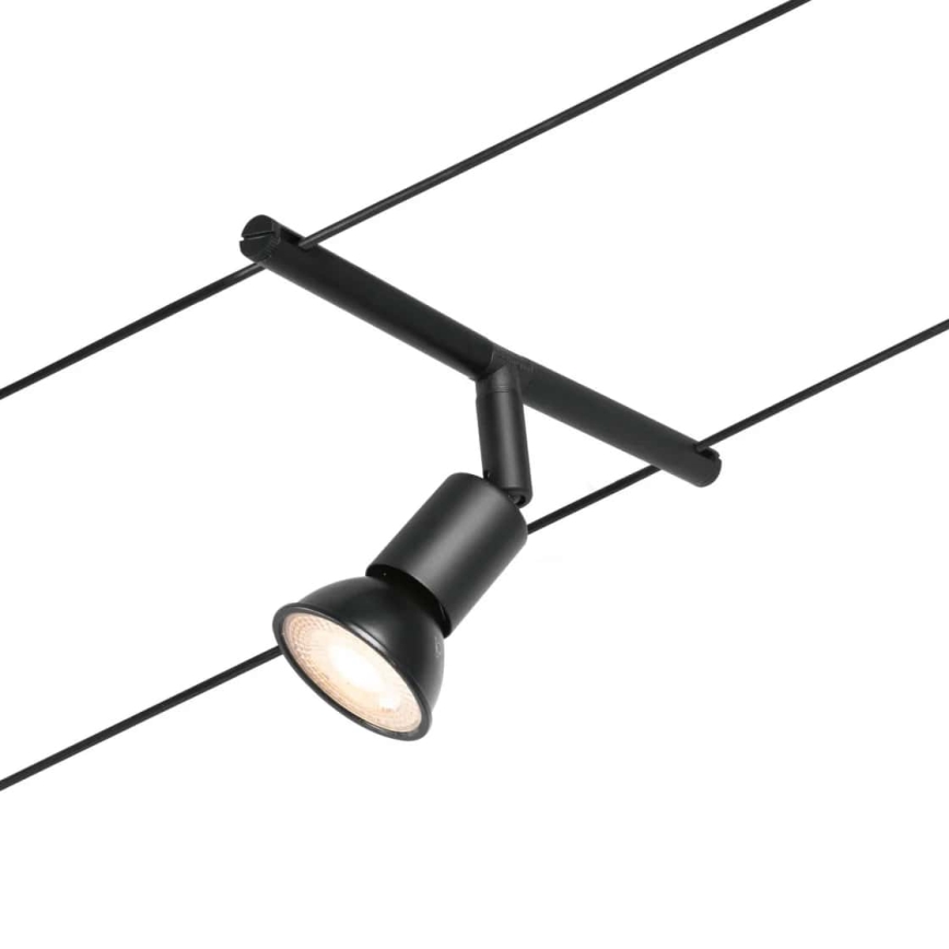 Paulmann 94446 - Set of 5 GU5.3/10W Complete SALT cable lighting system 230V Black