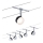 Paulmann 94457 - SET 5x LED/4W Complete cable system CLEAR 230V Black/Glossy Chrome