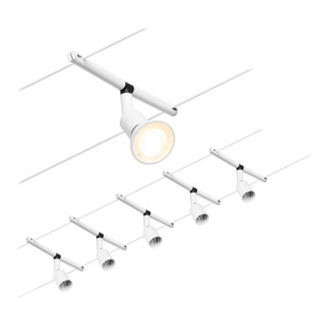 Paulmann 94458 - SET 5xGU5,3/10W Spotlight for string system SALT 230V white