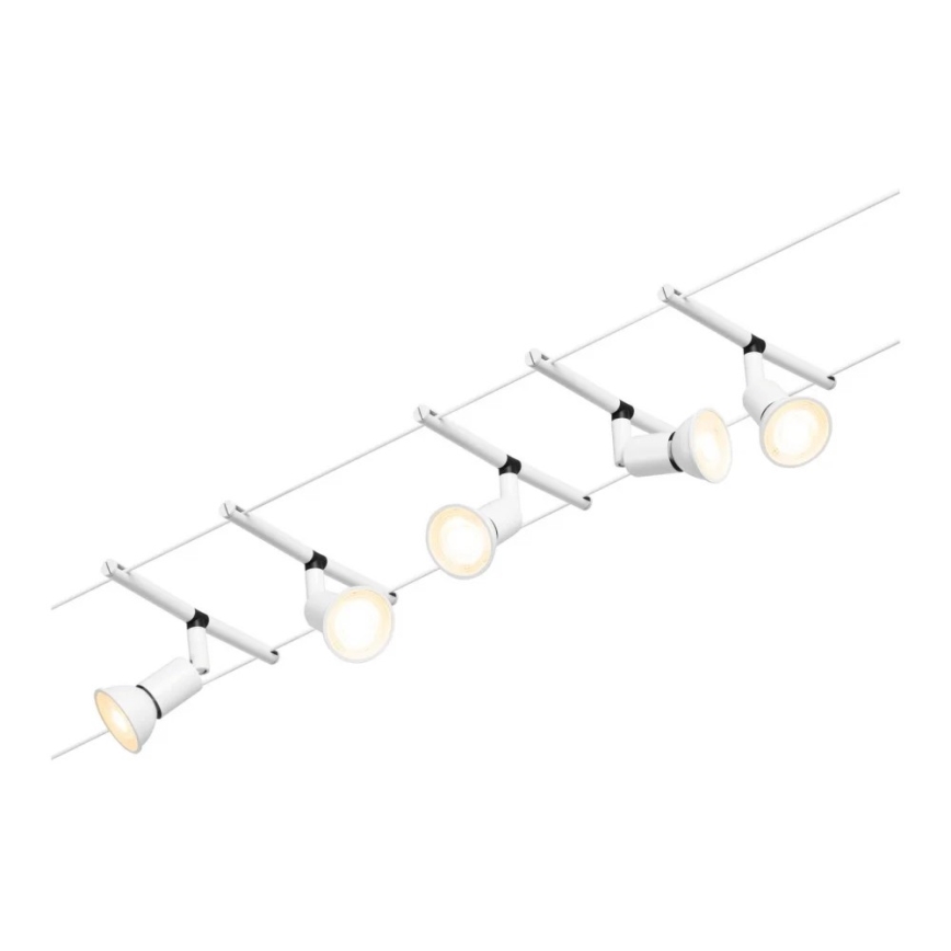 Paulmann 94458 - SET 5xGU5,3/10W Spotlight for string system SALT 230V white