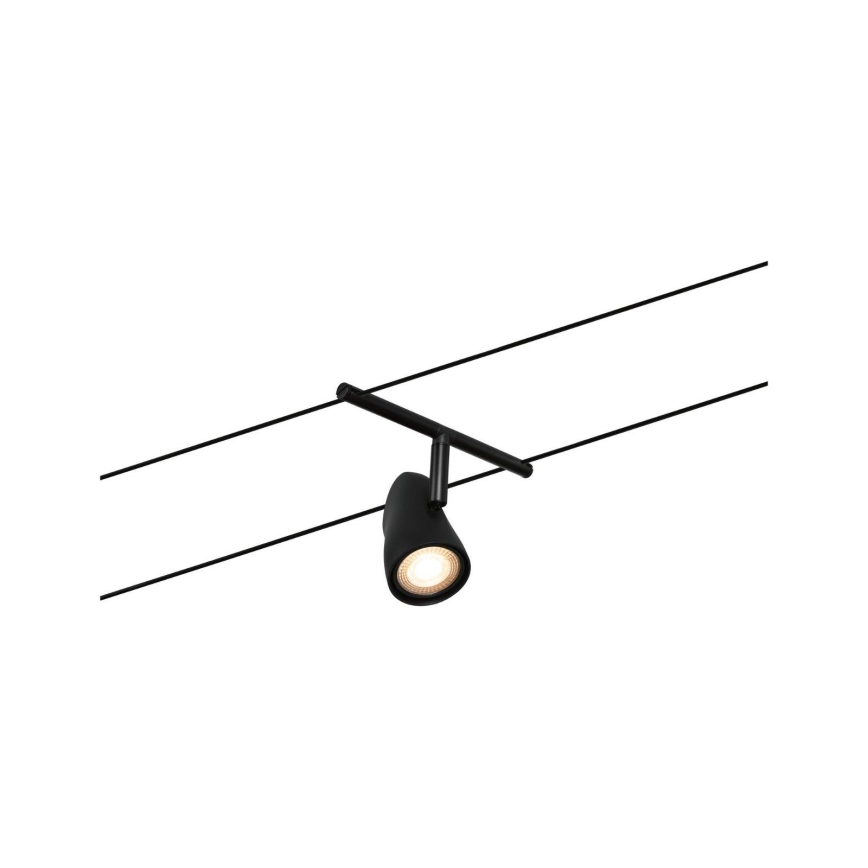 Paulmann 94469 - 5x GU5.3/10W Kit — Complete CUP Cable Lighting System, 230V, Black