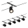 Paulmann 94469 - SET 5xGU5,3/10W Spotlight for string system CUP 230V black