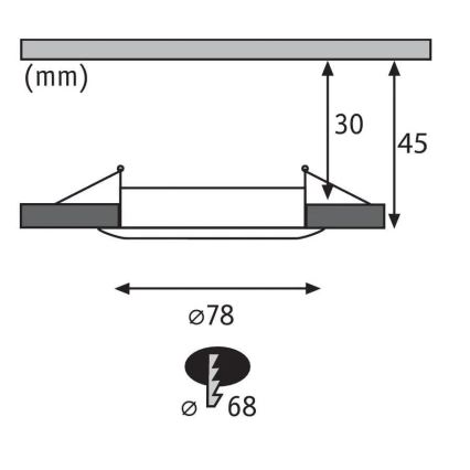 Paulmann 94473 - SET 3xLED/6W IP44 Bathroom recessed light NOVA 230V