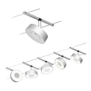 Paulmann 94475 - SET 5xLED/5W Spotlight for string system CIRCLE 230V matte chrome