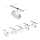 Paulmann 94475 - Set of 5 LED, 5 W each — Complete CIRCLE cable system, 230 V, matte chrome