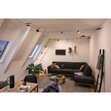 Paulmann 94479 - SET 5xLED/5W Complete cable lighting system CIRCLE 230V black