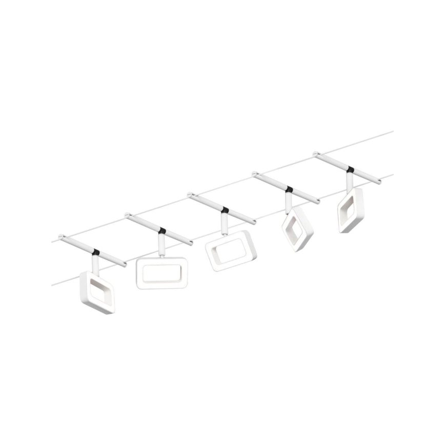 Paulmann 94483 - SET 5× LED/4.8 W Complete FRAME cable lighting system 230V white
