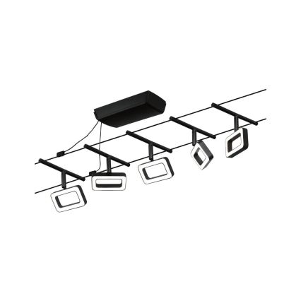 Paulmann 94485 - FRAME Complete Cable Lighting System Set, 5× LED (4.8 W), 230 V, Black