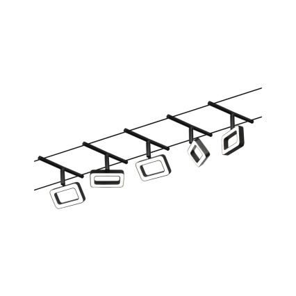 Paulmann 94485 - FRAME Complete Cable Lighting System Set, 5× LED (4.8 W), 230 V, Black