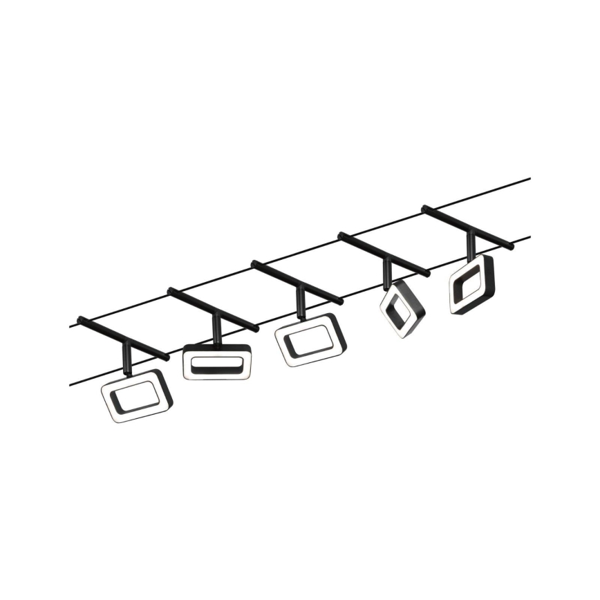 Paulmann 94485 - FRAME Complete Cable Lighting System Set, 5× LED (4.8 W), 230 V, Black