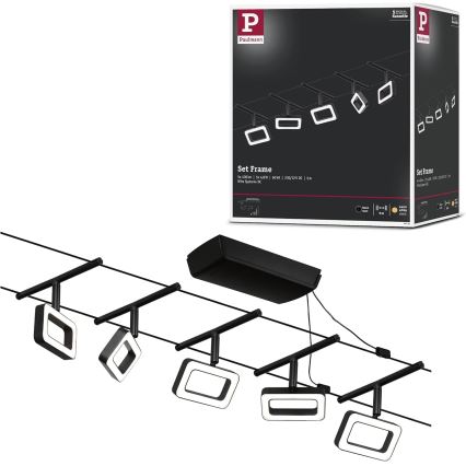 Paulmann 94485 - FRAME Complete Cable Lighting System Set, 5× LED (4.8 W), 230 V, Black