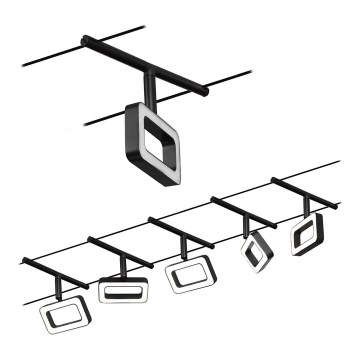 Paulmann 94485 - SET 5xLED/4,8W Spotlight for string system FRAME 230V black