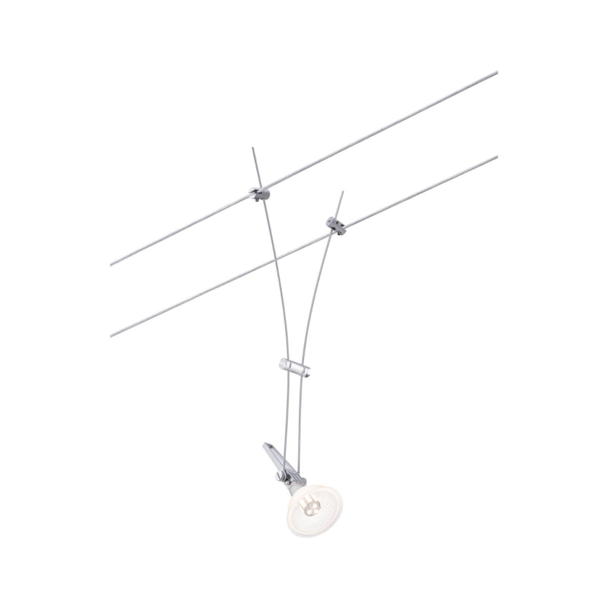 Paulmann 94487 - 1xGU5,3/50W Spotlight for string system COMET 230V matte chrome