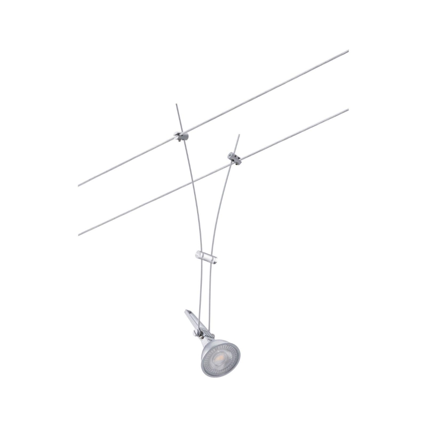 Paulmann 94487 - 1xGU5,3/50W Spotlight for string system COMET 230V matte chrome