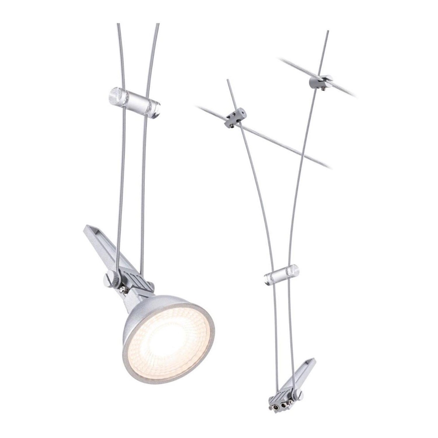 Paulmann 94487 - 1xGU5,3/50W Spotlight for string system COMET 230V matte chrome