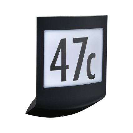 Paulmann 94513 - RGBW LED/8,2W IP44 Dimmable illuminated house number with motion and dusk sensor PADEA 230V anthracite