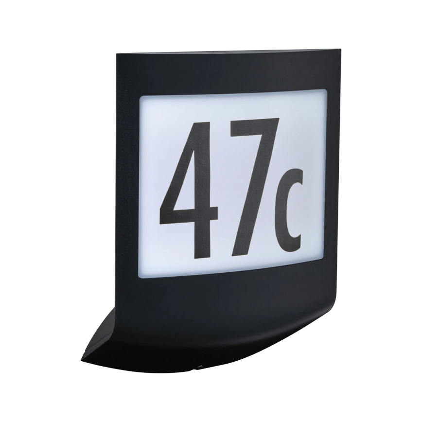 Paulmann 94513 - RGBW LED/8,2W IP44 Dimmable illuminated house number with motion and dusk sensor PADEA 230V anthracite