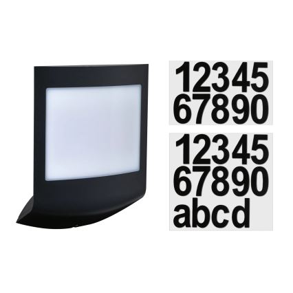 Paulmann 94513 - RGBW LED/8,2W IP44 Dimmable illuminated house number with motion and dusk sensor PADEA 230V anthracite