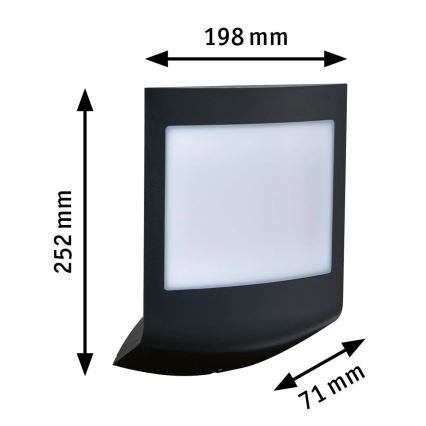 Paulmann 94513 - RGBW LED/8,2W IP44 Dimmable illuminated house number with motion and dusk sensor PADEA 230V anthracite