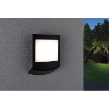 Paulmann 94513 - RGBW LED/8.2W IP44 Dimmable outdoor wall light with motion and dusk sensor PADEA 230V anthracite